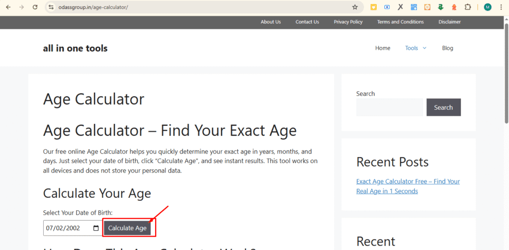 Real Age Calculator Free – Instant DOB to Age